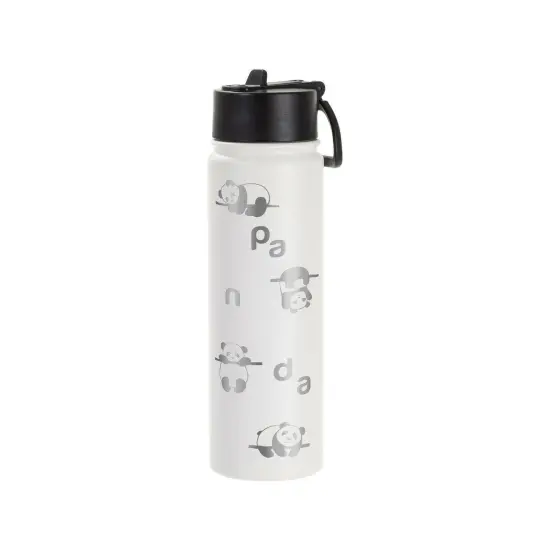 Craft Express 6 Pack 22oz Powder Coated Water Bottle Flasks &ndash; Laser-Ready Drinkware White {3}