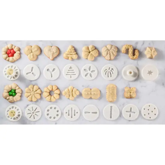 Hutzler 23pc Easy Action Cookie Press and Food Decorator Set - For Simple Decorating of Appetizers and Desserts {3}