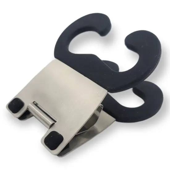 Norpro Grip-EZ Heat-Resistant Silicone Spoon Utensil Handle Pot Clip, Black {5}