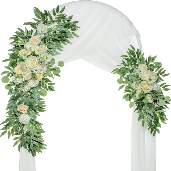 Large Flower Swag for Boho Styles Wedding Ceremony Floral Decor {1}