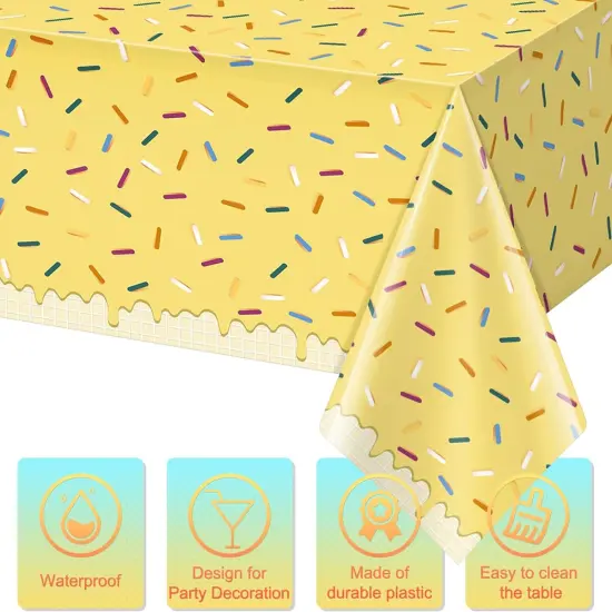 6 Pack Ice Cream Party Decorations Tablecloths {2}