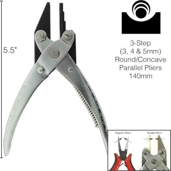 The Beadsmith Chain Nose Parallel Pliers with Spring, Flat Grip for Jewelry Making, Wirework & Repair {3}