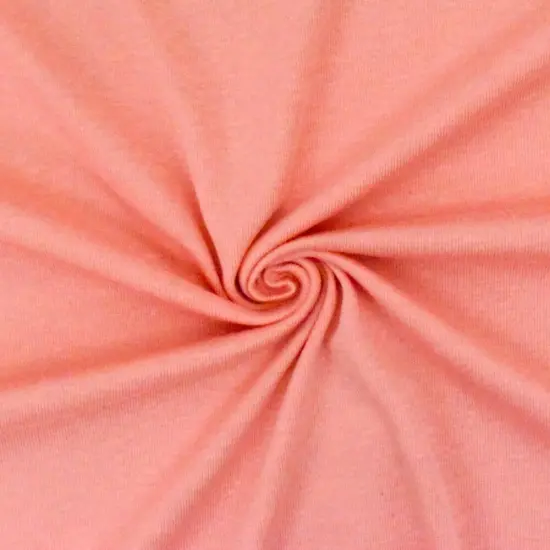 Watermelon Pink Solid Stretch 1x1 Rib Knit Fabric By the Yard {1}
