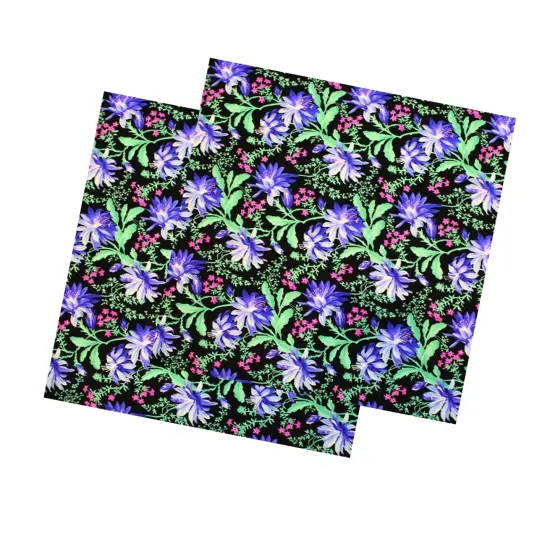 Flowers and Baby's Breath Printed Spandex Fabric {3}