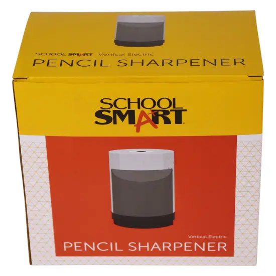 School Smart Vertical Electric Pencil Sharpener, 6 x 4 Inches, Black and Gray {7}