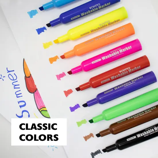 BAZIC Washable Scented Markers 10 Color {9}