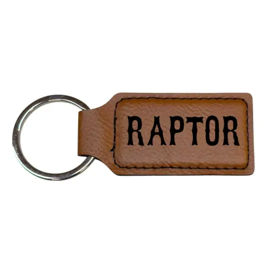 Keychain - Rectangle - Raptor - Leather Pink/Black {4}