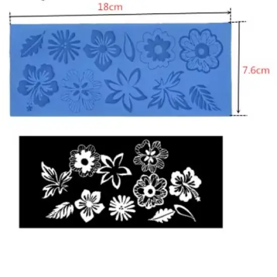 Sugarcraft Silicone Flower Leaf Embossing Lace Fondant Mould Cake Decoration Mould Polymer Clay Resin Molds {3}