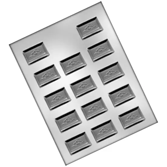Rectangle Chocolate Mint with Scroll Mold {6}