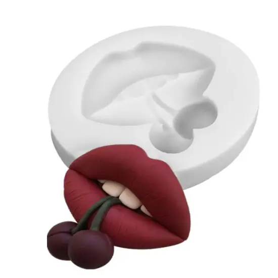 LIPS - Lips with raspberry ,cherry, and otherSilicone Mold {2}