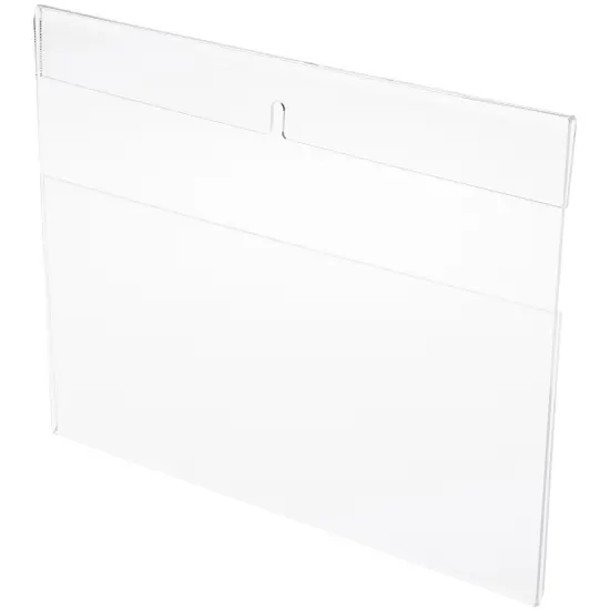 Plymor Clear Acrylic Top-Fold Literature Sign Holder Frame (Wall Mount), 11" W x 8.5" H {1}