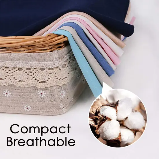 MWELLEWM 7 Pcs/Set Linen Cloth Needlework Fabric Solid Colour Cloth Garments Crafts Accessories Square Embroidery Cloth (50 * 50CM)&hellip; {5}