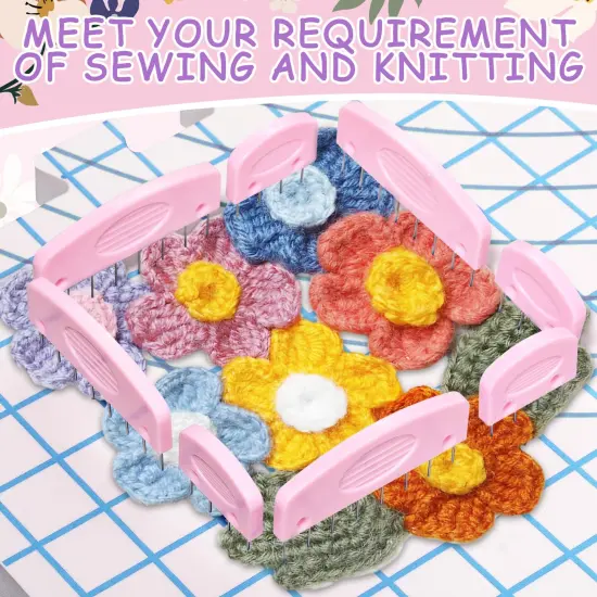 120 Pcs Knit Blocking Combs Pins Kit, 20Pcs Pink Color Knit Blockers Pins Kit, 100 T-pins for Blocking Knitting Crochet, Needlework Projects, Knitting Block Pins Tool for Blocking Mats {3}