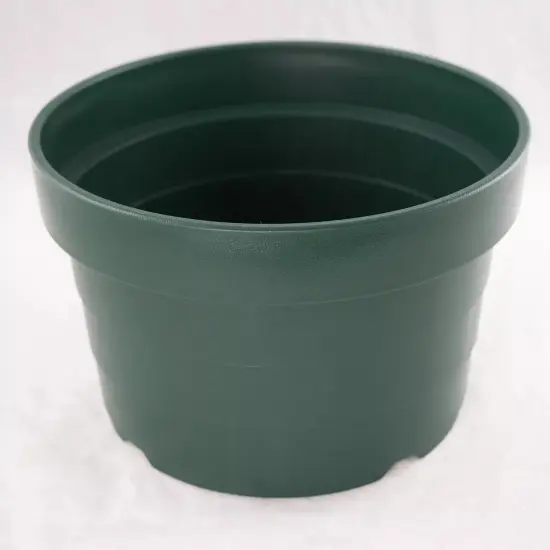Japanese Heavy Duty Round Green Plastic Bonsai Training Pot - 8.25"x 8.25"x 4.5" {5}