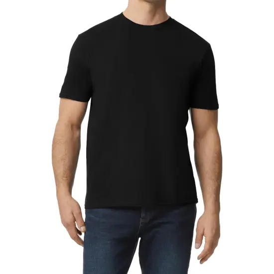 Gildan Softstyle Lightweight T-Shirt, Short-Sleeve Unisex Tees Black {1}