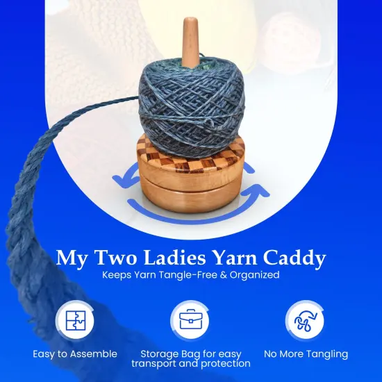 My Two Ladies | Revolving Yarn Caddy | w/Premium Case {2}