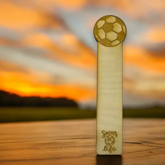Bookmark - Soccer Life - Birch wood {6}