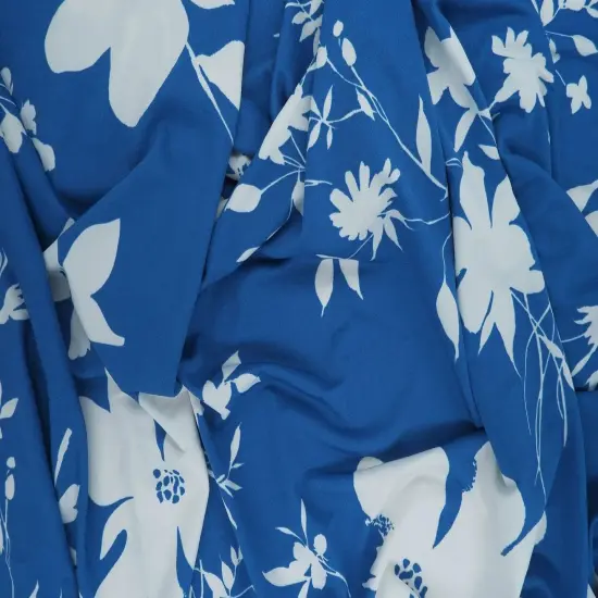 DTY Floral Print Fabric Soft Lightweight & Flowy Stretch Knit, 58/60" Wide PINK {2}