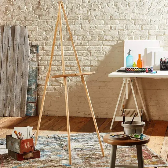 KINGART&reg; Wood Floor Standing Easel 65&rdquo; {5}