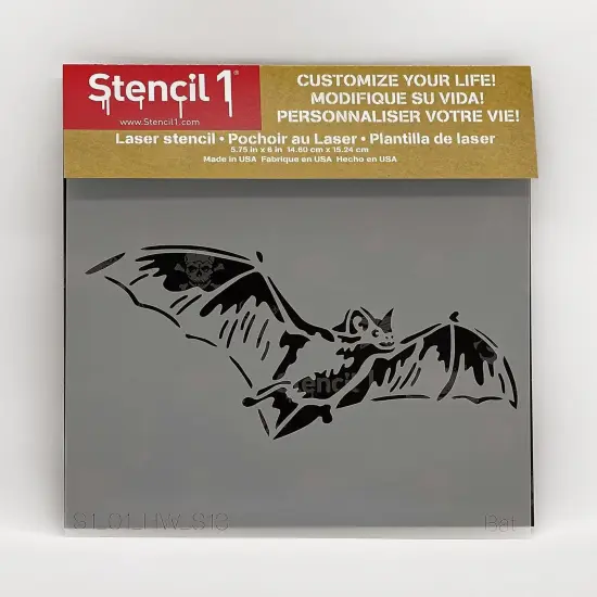Stencil1 Bat Stencil - Durable Quality Reusable Stencils for Painting(Bat Stencil - 5.75" x 6") {2}
