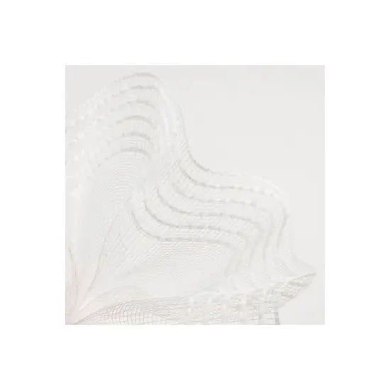 10.25" Drift Border Mesh Ribbon: White (10 Yards) {3}