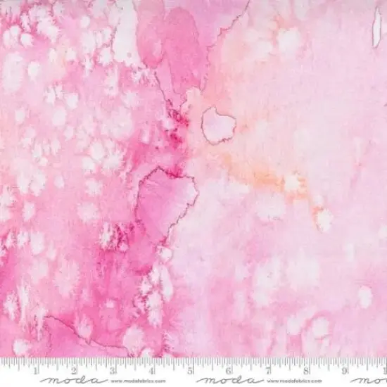 Pink Petal Flow Basic Watercolor Painting 44"/45" Fabric Per Yard {1}