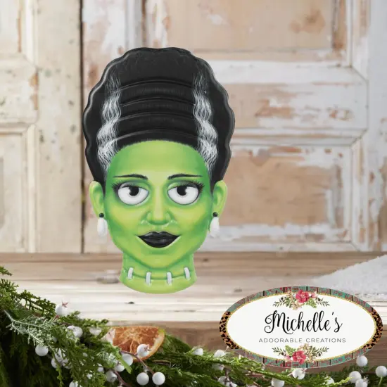 12" Metal Embossed Sign: Mrs. Frankenstein (Green) {4}
