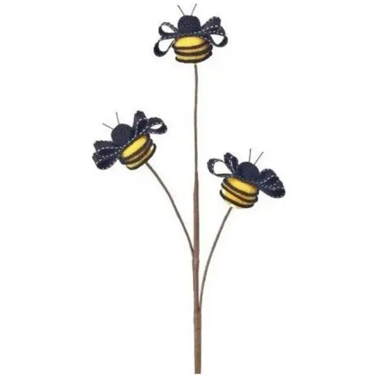 19" Spring Ribbon Bee Pick {1}