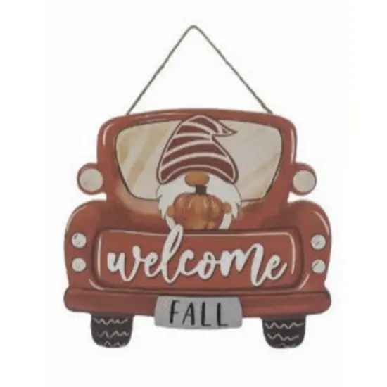 10" Fall Truck Hanging Decor {2}