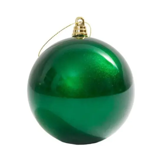 4" Green Candy Apple Ball Ornament {1}