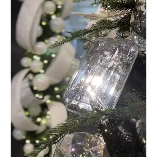 8" Acrylic Rectangle Jewel Ornament: Clear {3}