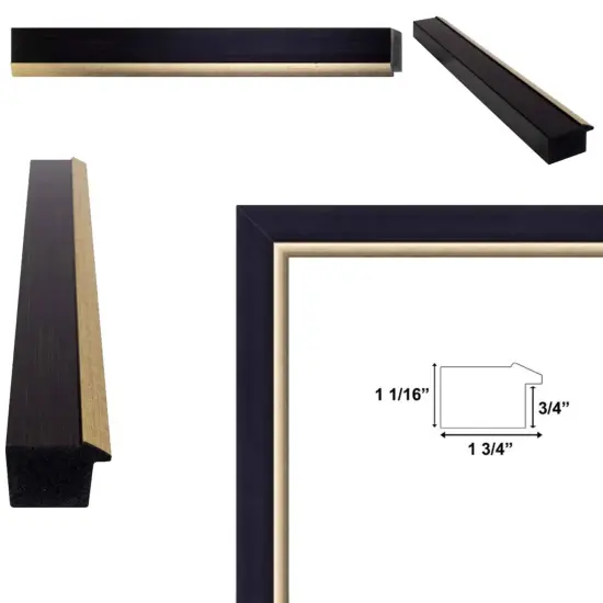 Cafe Wood Tone With Gold Lip Picture Frame 12x15 frame {3}