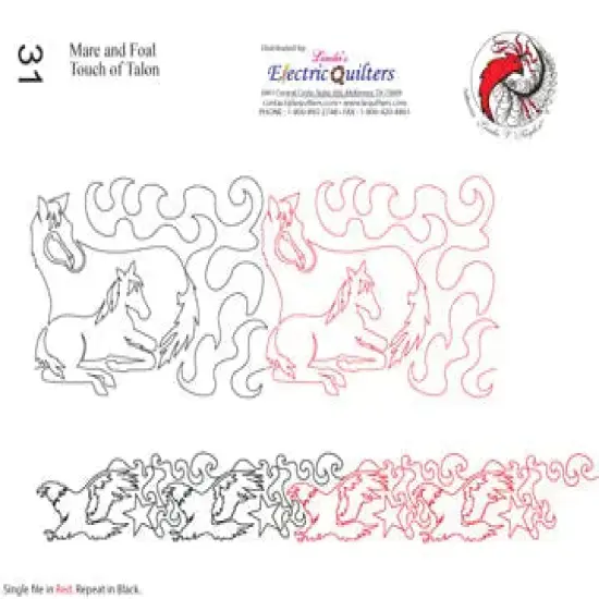 031 Mare & Foal/Touch Of Talon Pantograph by Linda V. Taylor {1}