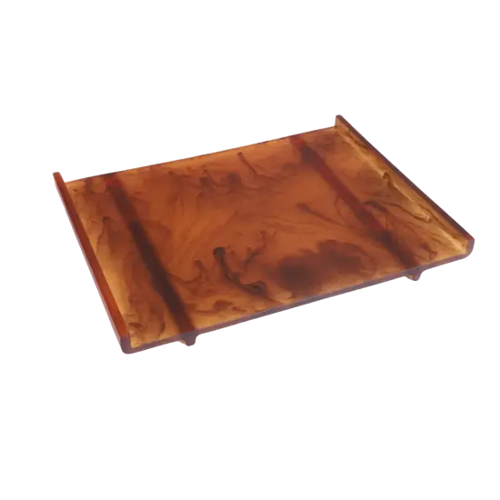 Resin Swirl Tray White {2}