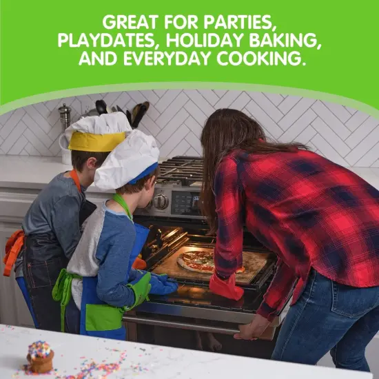 Curious Chef 11-Piece Blue and Green Chef's Kit for Kids, Includes Real Cooking and Baking Tools, Dishwasher Safe and Made with BPA-Free Plastic {5}