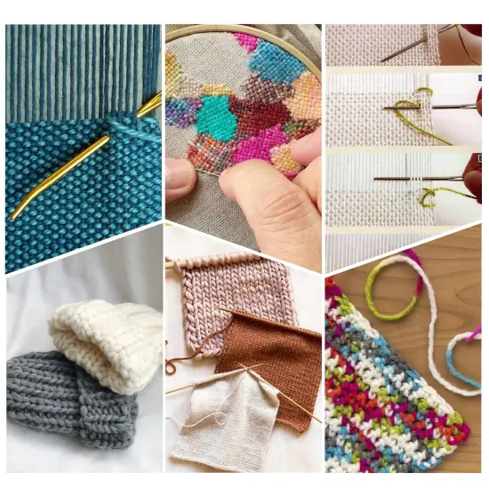 19 Pcs Yarn Needles Set, Assorted Yarn Needles Bent Tapestry Needle Weaving Needle Darning Needles Plastic Needles Large Eye Blunt Knitting Needles for Sewing Crochet 03 {3}