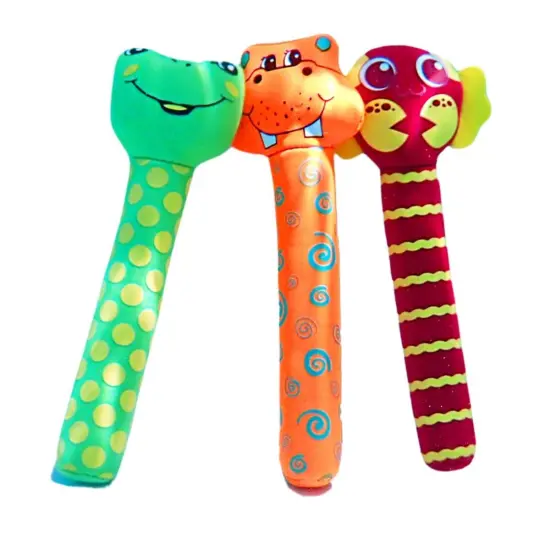 Swimline Animal Neoprene Weighted Swimming Pool Diving Sticks - 7" - Multicolor - Set of 3 Green {3}