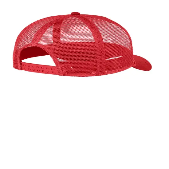 Port Authority&reg; 5-Panel Snapback Cap Red {2}