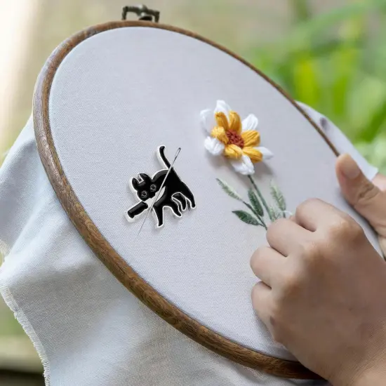 2pcs Funny Black Cat Needle Minder, Needle Minder Magnet, Magnetic Needle Nanny Needlework Accessories {5}