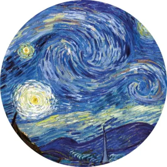 Starry Night Van Gogh Ceramic Car Coaster Set 2.56" (2 Pack) {1}