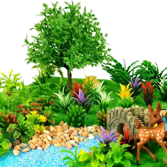 91pcs Model Trees Mixed Miniature Trees Model Train Scenery Fairy Garden Trees Diorama Trees Artificial Wargame Trees Model Railroad Scenery Diorama Supplies for DIY Scenery Landscape {3}
