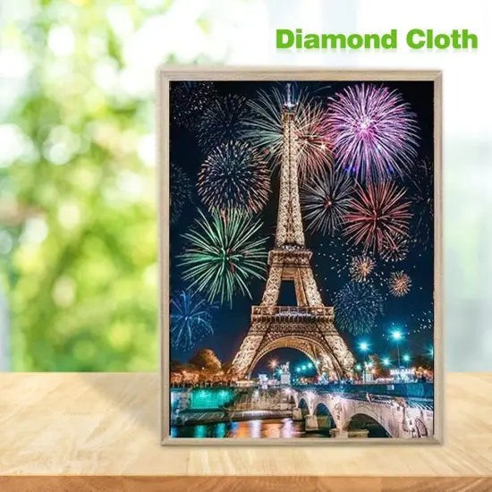 5D Diamond Eiffel Tower Paint Kits for Adults, DIY Diamond Art Paris Eiffel Tower Painting Craft for Home Wall Decoration {4}