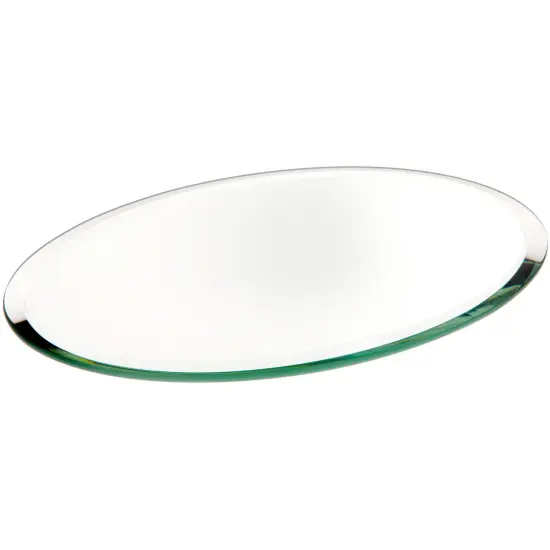 Plymor 4" x 6" Oval, 3mm Thick Beveled Glass Mirror {1}