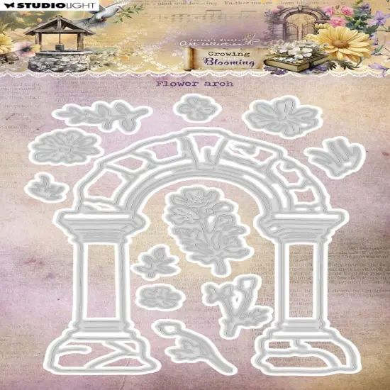 Jenine's Mindful Art Cutting Die-Flower Arch, Growing & Blooming {1}