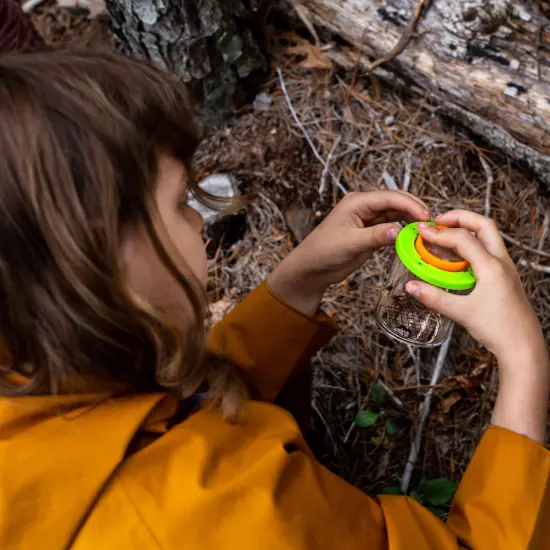 HABA Terra Kids Beaker Magnifier with Two Magnifying Lenses for STEM and Outdoor Learning Multicolor {6}
