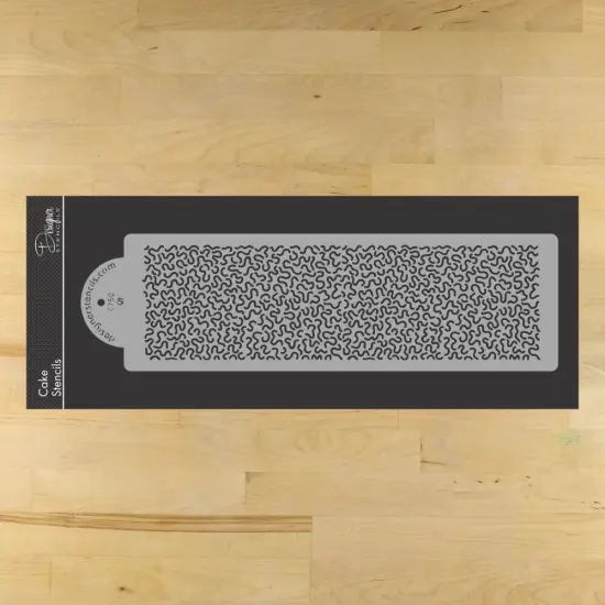 Cornelli Lace Cake Stencil | C752 by Designer Stencils | Cake Decorating Tools | Baking Stencils for Royal Icing, Airbrush, Dusting Powder | Reusable Plastic Food Grade Stencil for Cakes | Easy to Use & Clean Cake Stencil {1}