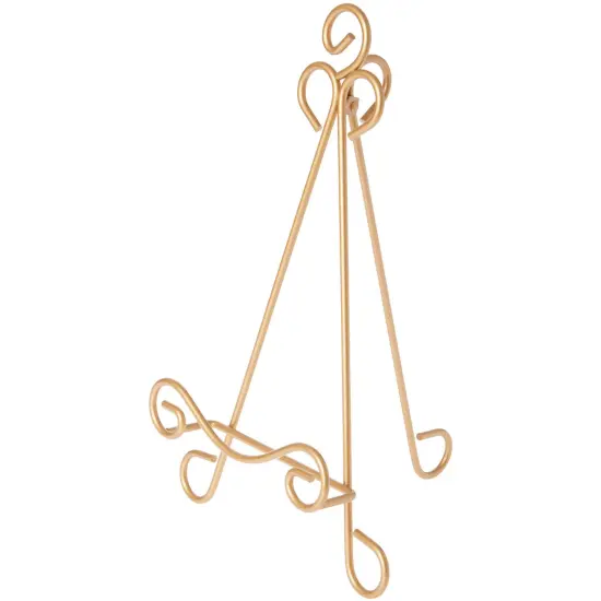 Bard's Gold-toned Metal Easel, 13" H x 7.5" W x 8" D (For 9" - 11.5" Plates) {1}