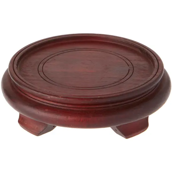 Bard's Dark Wood Decorative Base, 1.875" H x 6.25" W x 6.25" D (5" Display Diameter) {1}