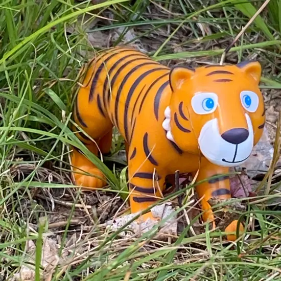HABA Little Friends Tiger - 4" Chunky Plastic Zoo Animal Toy Figure Multicolor {4}