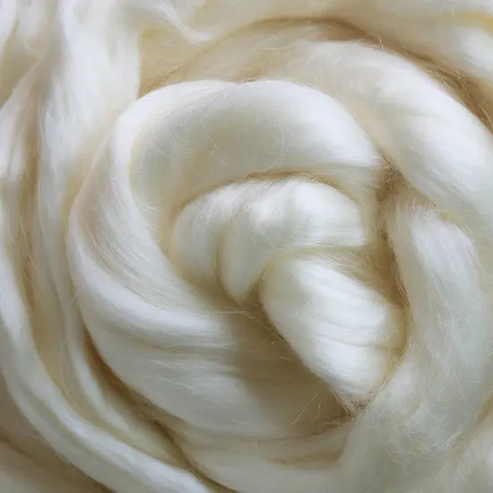 2oz Tussah Silk Fiber: Premium Grade Glossy Combed Top Roving. Hand Spinning, Blending, Felting, Dyeing, Paper & Soap Making. Natural Golden {3}